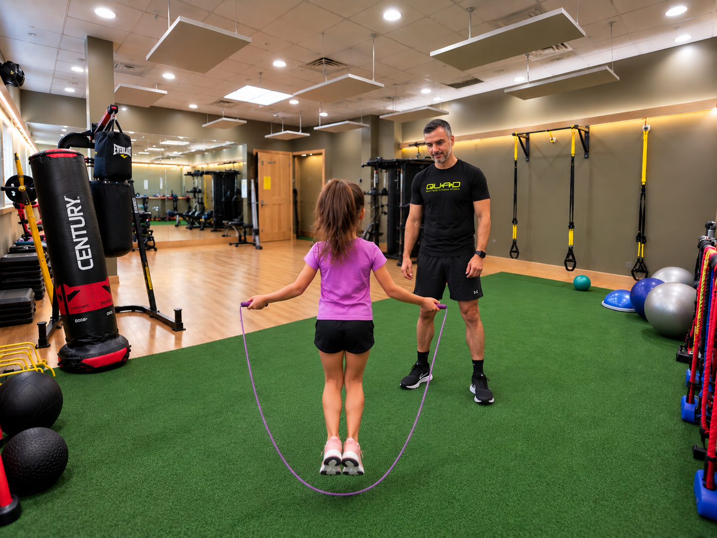 Kids fitness training at QuadFit Club