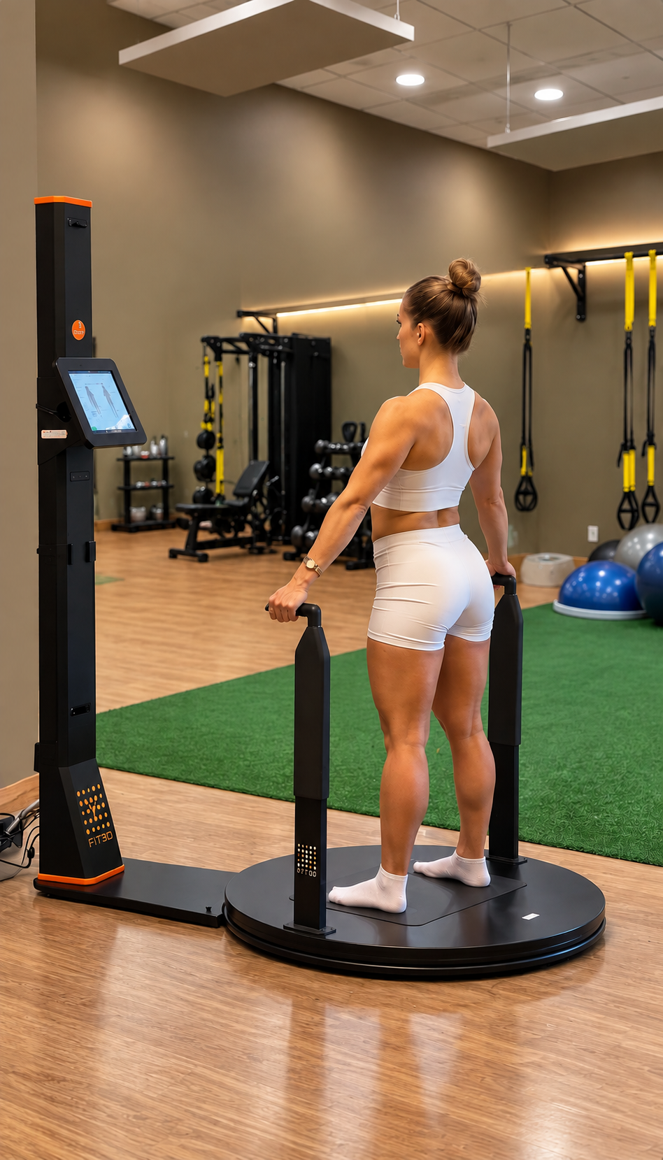 FIT3D body scanner creating a 3D avatar at QuadFit Club